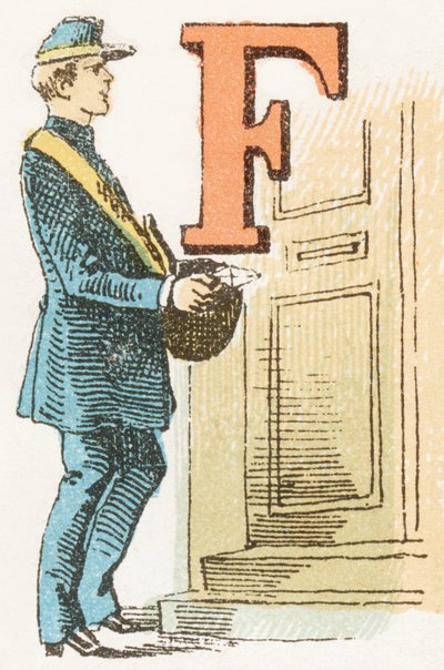 F - Facteur - Alphabet Enfantin, Éditions Gordinne, vers 1920 - Unbekannt