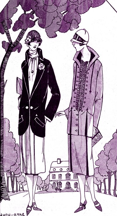 Mode : robes de jour / costumes en mai 1925 - Unbekannter Künstler