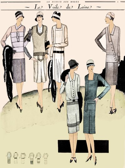 Robes de mode au printemps 1928 - Unbekannter Künstler