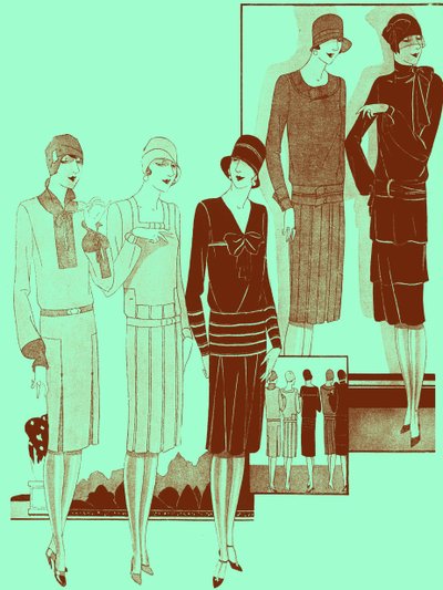 Mode : robes au printemps 1928 - Unbekannter Künstler
