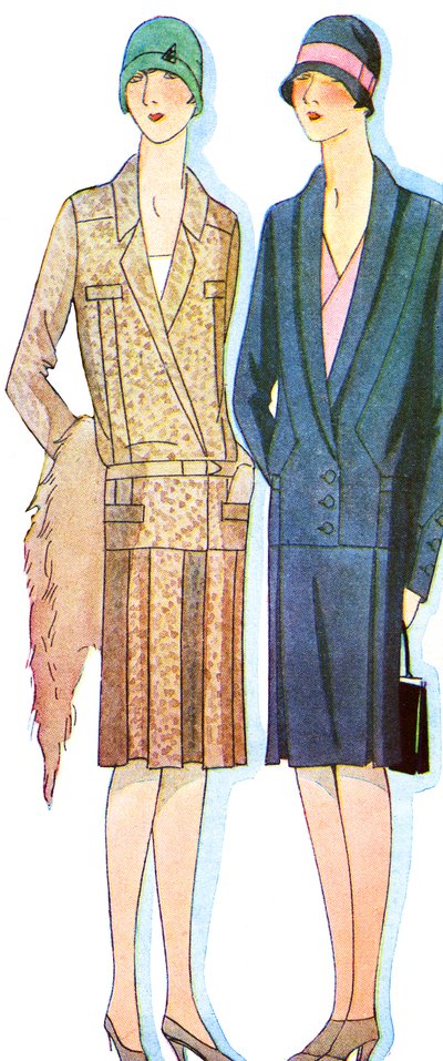 Mode : costumes au printemps 1928 - Unbekannter Künstler