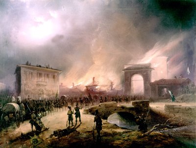 Incendie et capture de Rome par les Italiens, 20 septembre - Unbekannter Künstler
