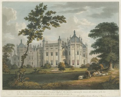 Forton - Aqualate Hall : gravure à l