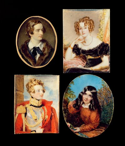 Quatre miniatures de portraits - Unbekannt