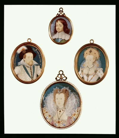 Quatre miniatures : Charles II enfant par D. Desgranges - Unbekannt