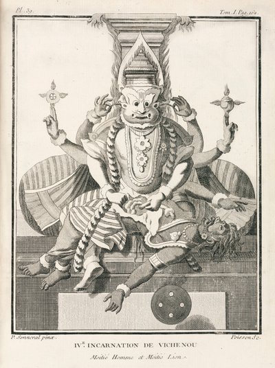 Quatrième incarnation de Vishnu, mi-homme mi-lion - Unbekannt