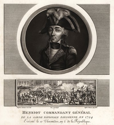 François Henriot, chef jacobin, Commandant Général de la Garde Nationale Parisienne, exécuté en 1794 - Unbekannt
