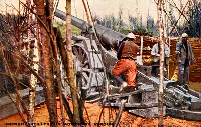 Artillerie française à Verdun, pendant la Première Guerre mondiale - Unbekannter Künstler