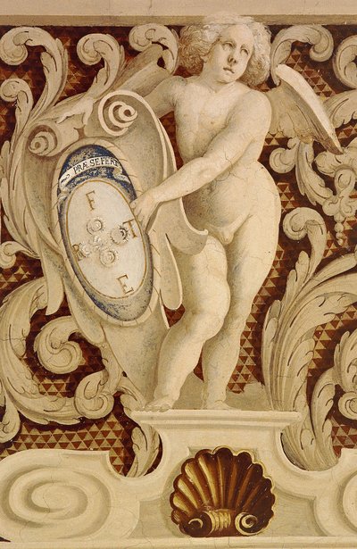 Fresques de la salle baroniale (15ème siècle), détail, Château de la Manta, Manta (Cuneo), Piémont - William M. Timlin