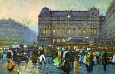 Gare Saint-Lazare, Paris, vers 1900 - Unbekannter Künstler