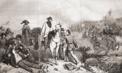Garibaldi en Italie pendant le siège de Rome en 1849 - Unbekannter Künstler