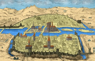 Vue générale de Paris aux 15e et 16e siècles - Unbekannter Künstler