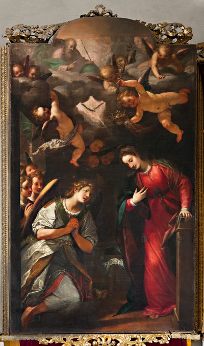 Gênes, Duomo (Cathédrale Saint-Laurent), intérieur, nef nord : "Annonciation" - Unbekannter Künstler