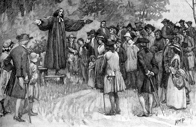 George Whitefield prêchant dans les colonies - Unbekannter Künstler