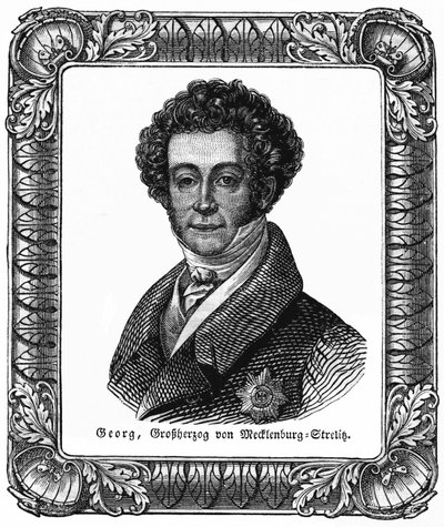 Georges de Mecklembourg Strelitz (1779-1860) - George, grand-duc de Mecklembourg-Strelitz, illustration de : "Das Pfennig Magazin", Nr. 223, 8 juillet 1837 - Unbekannter Künstler