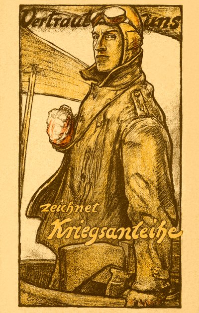 Affiche des obligations de guerre allemandes de la Première Guerre mondiale - Unbekannter Künstler