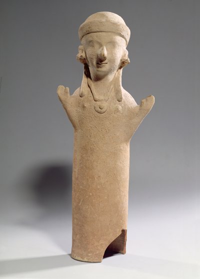 Déesse ou adorateur avec les bras levés, figurine, vers 550 av. J.-C. (terre cuite) - Unbekannt