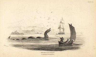 Grand serpent de mer tiré par l