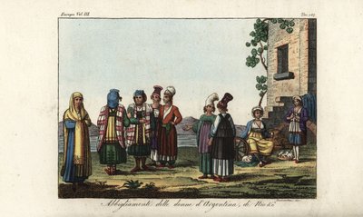 Costume féminin grec et italien - Unbekannt