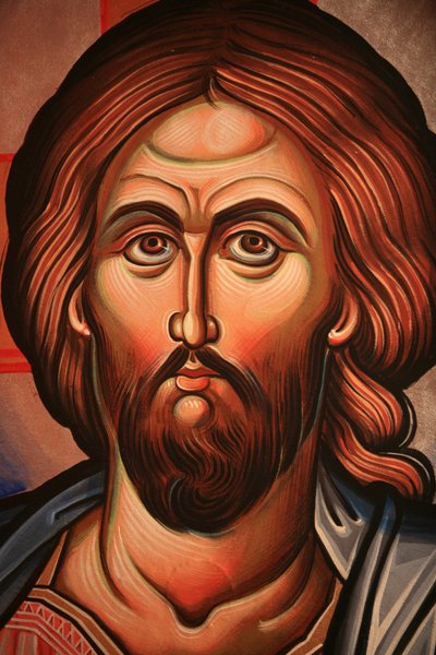 Icône orthodoxe grecque représentant le Christ - Unbekannt