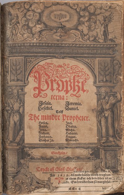 Bible de Gustave II Adolphe 1618 - Prophètes majeurs et prophètes mineurs page de titre - Unbekannter Künstler