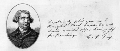 Écriture et signature de Charles James Fox - Unbekannt