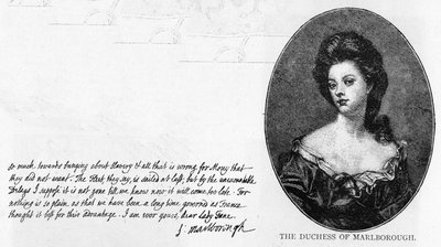 Écriture et signature de Sarah, duchesse de Marlborough - Unbekannt
