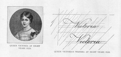 Écriture de la reine Victoria à l