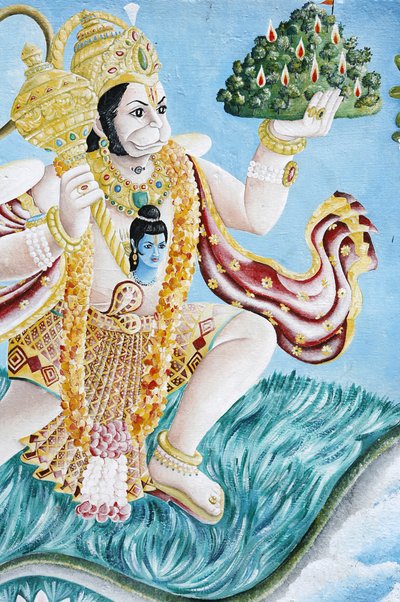 Dieu singe Hanuman, Pashupatinah, Katmandou, Népal - Unbekannt