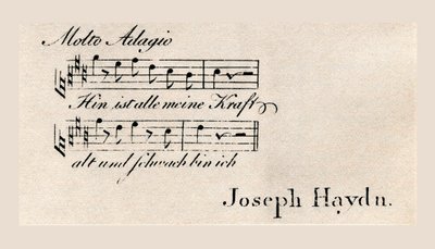 Carte "Anti-Visite" de Haydn (gravure) - Unbekannter Künstler