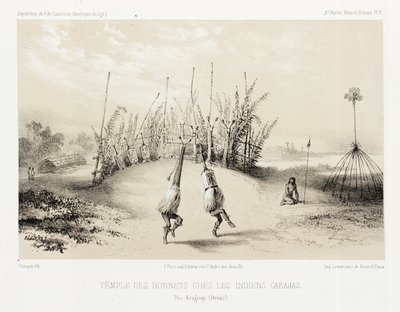 Coiffure du temple des Indiens Carajas, Brésil, vers 1843-1847 - Unbekannt
