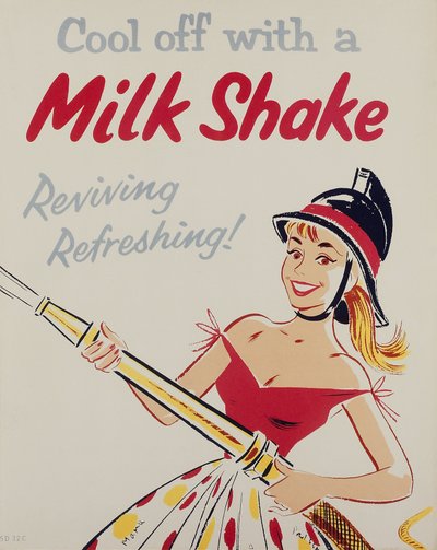Éducation à la santé - Rafraîchissez-vous avec un milkshake, affiche - Unbekannt