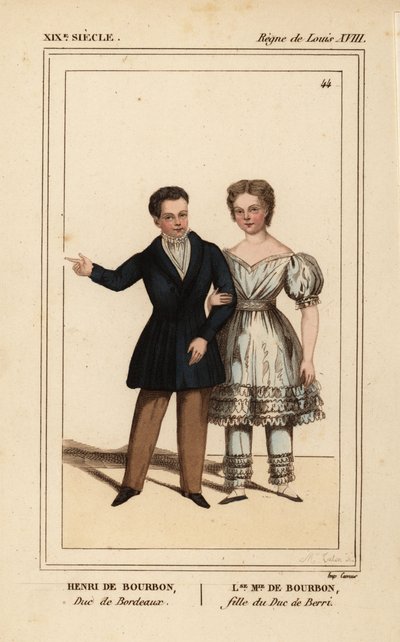 Henri, comte de Chambord, duc de Bordeaux 1820-1883 et Louise Marie Thérèse d