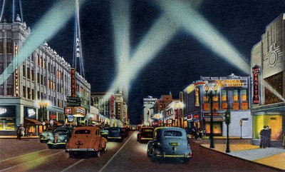 Boulevard Hollywood la nuit Californie - Unbekannter Künstler