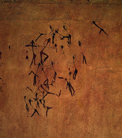 Scène de chasse, des grottes de Valltorta, Néolithique - Unbekannter Künstler