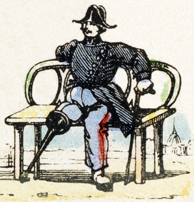 I - Invalide - Alphabet - divertissement pour enfants - Image épinal, série populaire c.1890 - Unbekannt