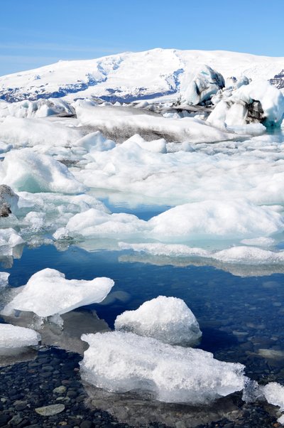 Icebergs et banquises à Jokulsarlon Glacier Lagoon, Islande - Unbekannter Künstler