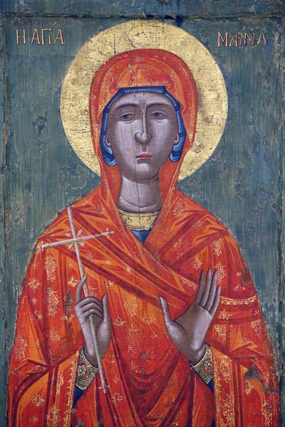 Icône au musée byzantin de Pedoulas : Sainte Marina (18ème siècle), 20150510, Pedoulas, Chypre - Unbekannt