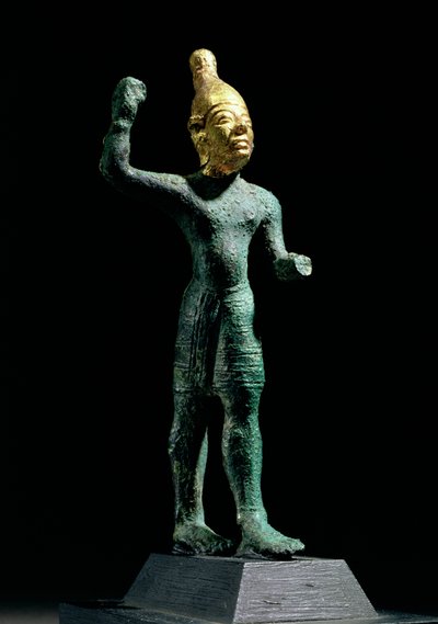 Idole du dieu de la tempête Baal, de Syrie, Âge du bronze (c.1350-1250 av. J.-C.) (bronze et or) - Unbekannt