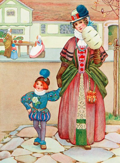 Illustration du poème Différence tiré du livre Enfance par Millicent et Githa Sowerby, publié en 1907 - Unbekannter Künstler