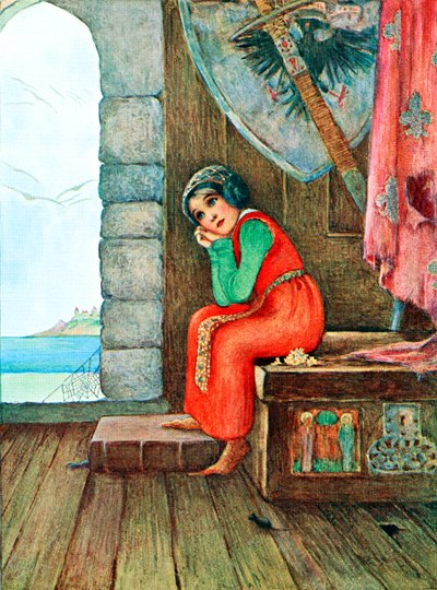 Illustration du poème Le Vieux Coffre tiré du livre Enfance par Millicent et Githa Sowerby, publié en 1907 - Unbekannter Künstler