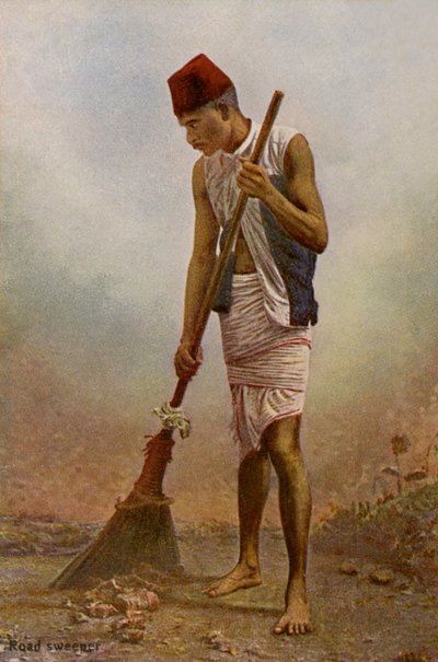Balayeur de rue indien - Unbekannter Künstler