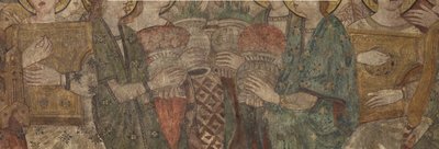 Intérieur. Croisée nord. Autel (Autel des peintures murales). Original de la chapelle principale. Peintures murales (fresque ?). Détail. Fin 14ème siècle - Unbekannt