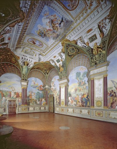Intérieur du salon avec fresques de Giovanni da Sangiovanni, au Palais Pitti - Unbekannt