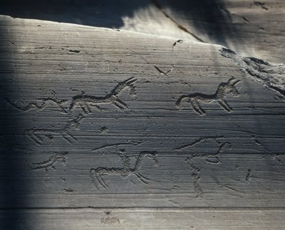 Italie, Lombardie, vallée de Camonica, pétroglyphes sur roche - Benjamin Baud