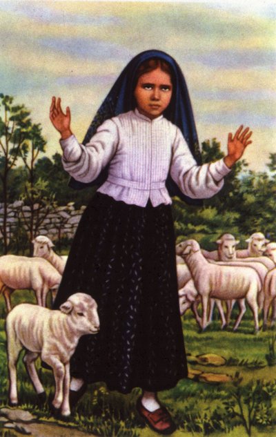 Jacinta, qui a vu la Vierge Marie à Fatima en 1917, vers 1920-1930 (carte postale) - Unbekannter Künstler