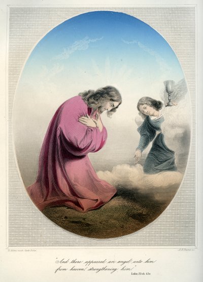 Jésus priant dans le jardin - Bible, Nouveau Testament - Unbekannter Künstler