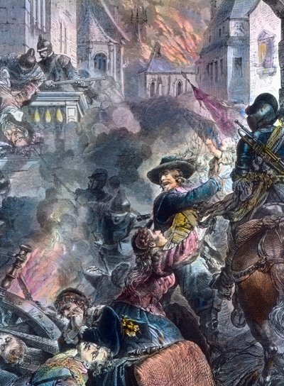 Johann Tserclaes combattant à la ville de Magdebourg - Unbekannter Künstler