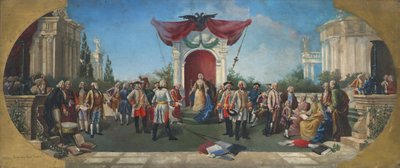 Impératrice Marie-Thérèse entourée de ses paladins - Unbekannter Künstler