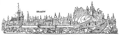 Cracovie. Vue de la ville au seizième siècle. Pologne - Unbekannter Künstler